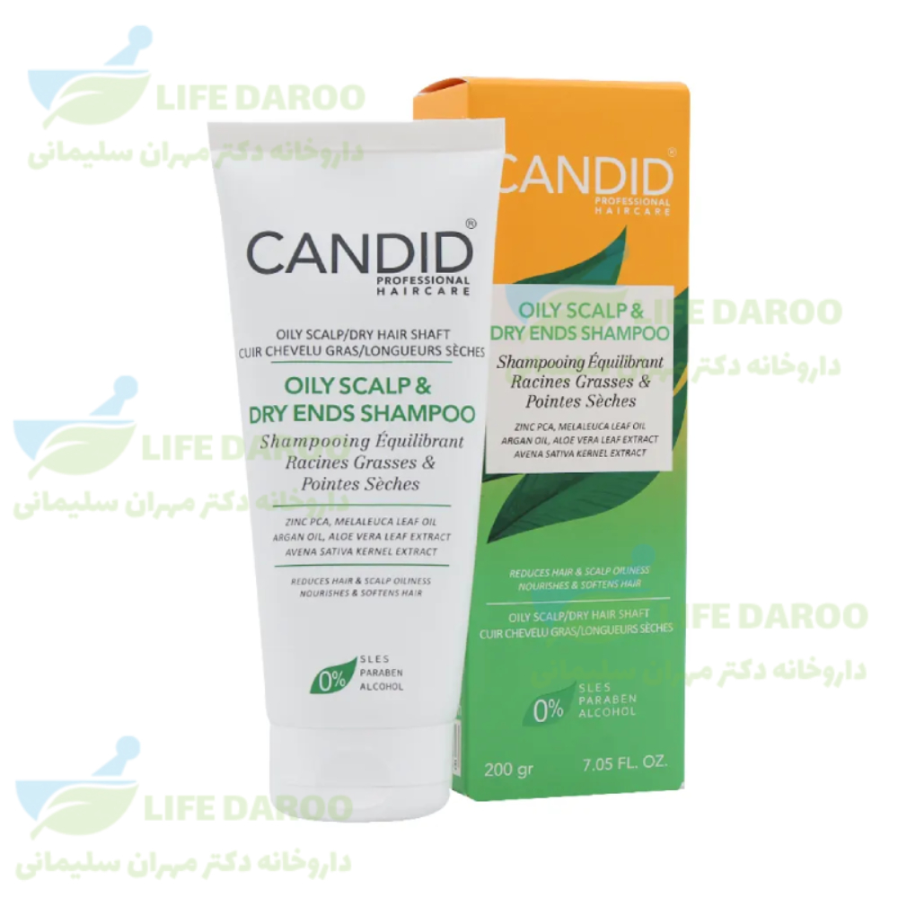 شامپو پوست سر چرب و ساقه مو خشک کاندید