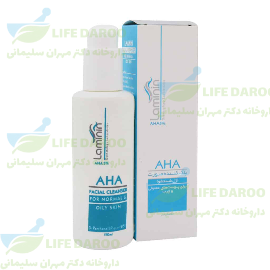 ژل شستشوی صورت حاوی آلفا هیدروکسی اسید لامینین