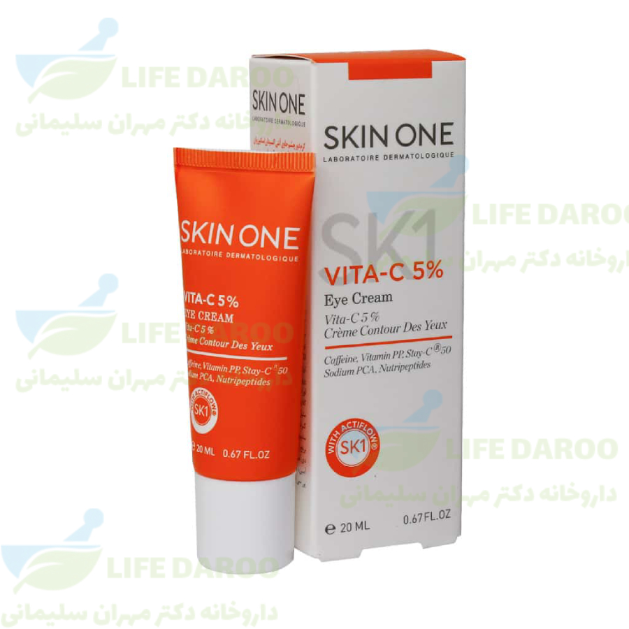 کرم دور چشم ویتامین سی 5 درصد اسکین وان