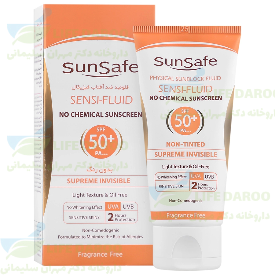 فلوئید ضد آفتاب فیزیکال SPF50 سان سیف