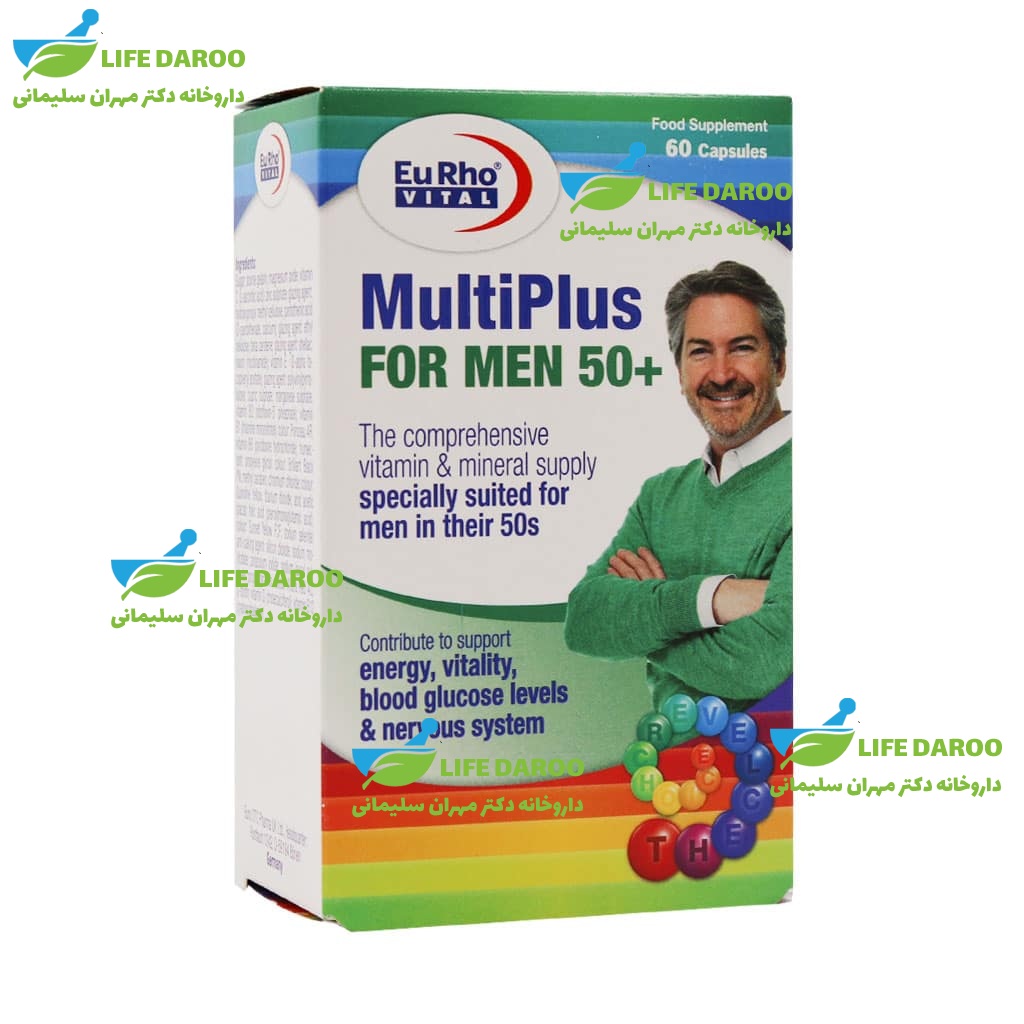 کپسول مولتی پلاس آقایان بالای 50 سال یوروویتال 60 عدد